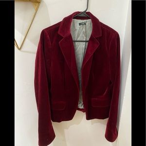 J.Crew suede blazer jacket in maroon, sz S